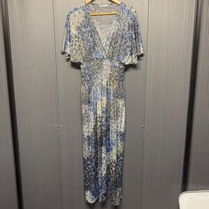 Ost Blue and Gray Maxi Dress